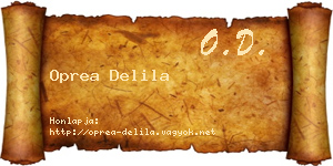 Oprea Delila névjegykártya